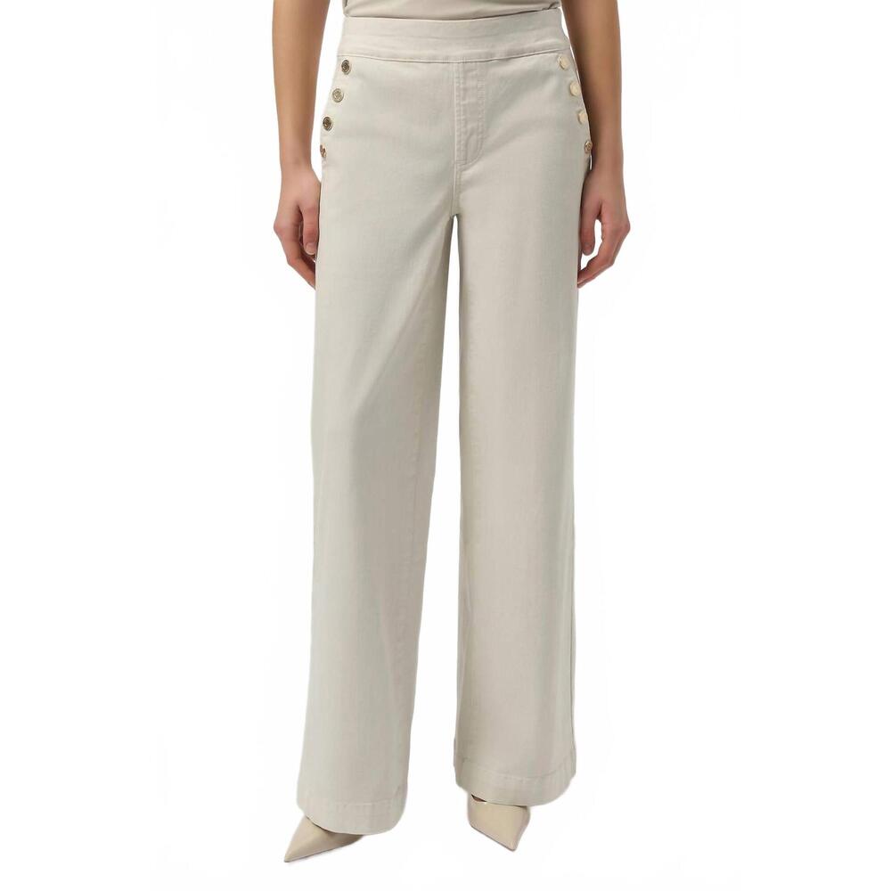 NEW JOSEPH RIBKOFF pull on stretch wide leg jeans in birch